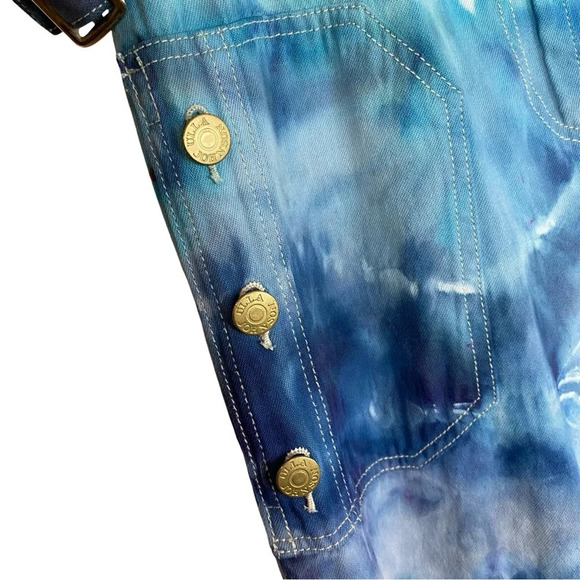 Ulla Johnson Wide Leg Flare Jeans High Rise Womens Size 8 Mixed Blue Ocean Waves - Picture 6 of 16